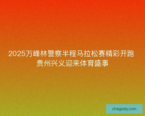 2025万峰林警察半程马拉松赛精彩开跑 贵州兴义迎来体育盛事